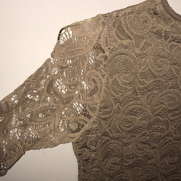 Mocha lace bodycon dress - Picture 3 of 5